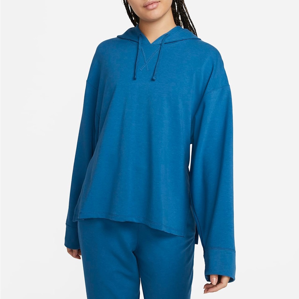 Nike Yoga Luxe Dri Fit Women’s Blue Hoodie Size Medium NWT